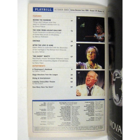 The Producers Mel Brooks Playbill 2003 Don Stephenson Fred Applegate Musgrave - Picture 3 of 8